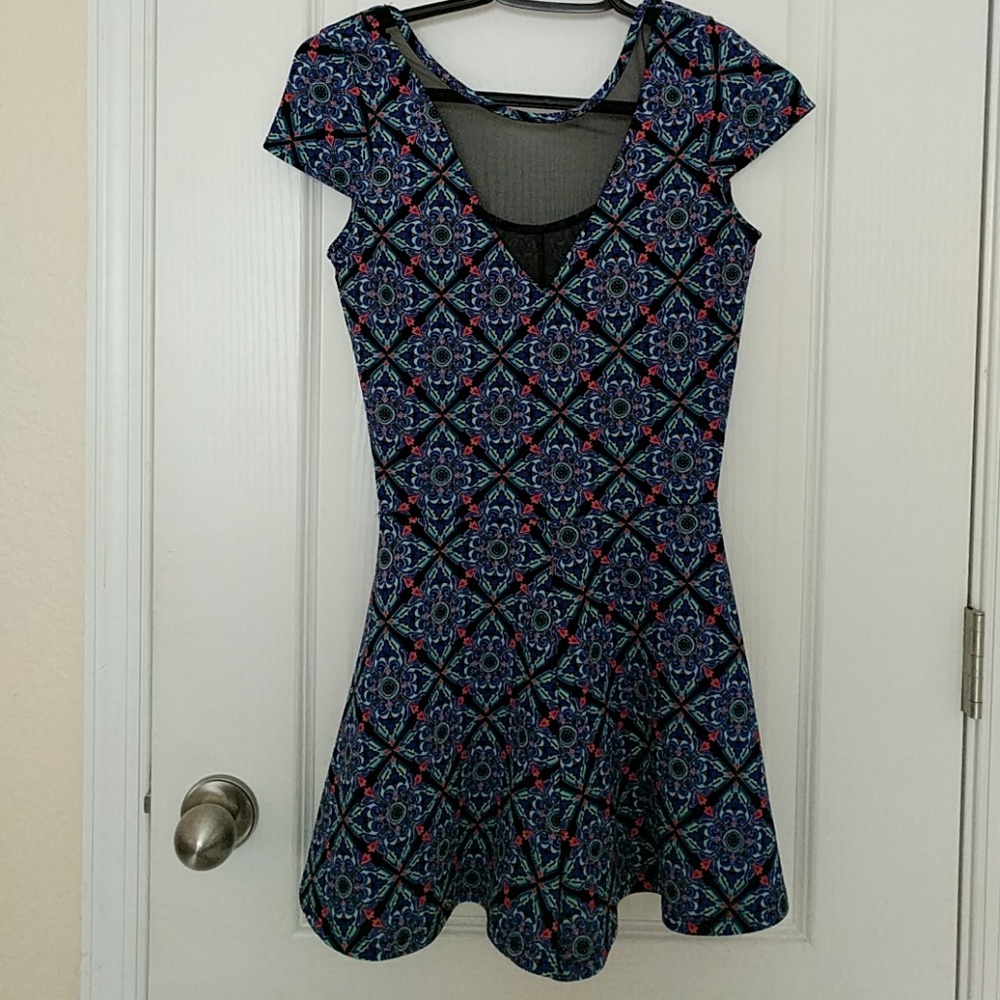 Capped sleeve romper.